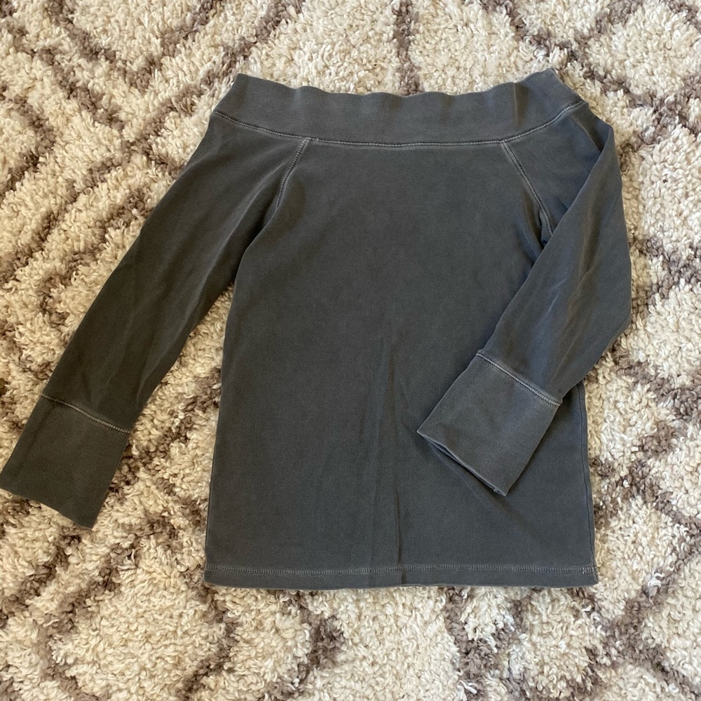 Grey off the shoulder long sleeve